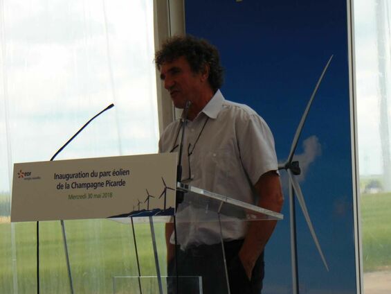 Inauguration du parc éolien de la Champagne Picarde : Discours de M. LORAIN Alain, Président de la Communauté de Communes de la Champagne Picarde