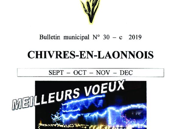 Bulletin municipal Septembre à Décembre 2019