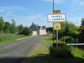 Entrée de Chivres en Laonnois côté Liesse