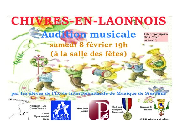 Affiche Audition musicale 8 février 2020