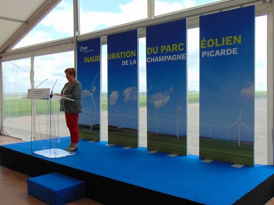 Inauguration du parc éolien de la Champagne Picarde : Discours de Mme LUTIGNEAUX Annick, Maire de Mâchecourt