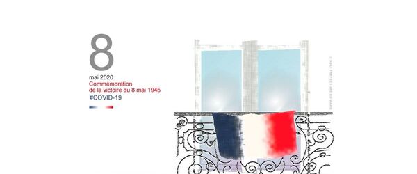Cérémonie du 8 mai Drapeau