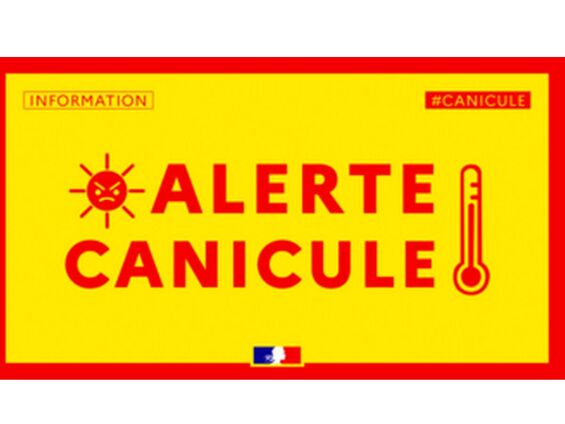 Affiche avec l'inscription Alerte Canicule 