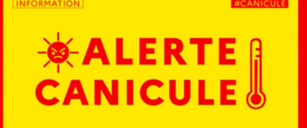 Affiche avec l'inscription Alerte Canicule 