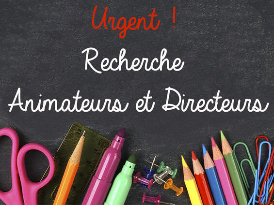 Animateurs Directeurs pour accueil Enfants Personnel Médical