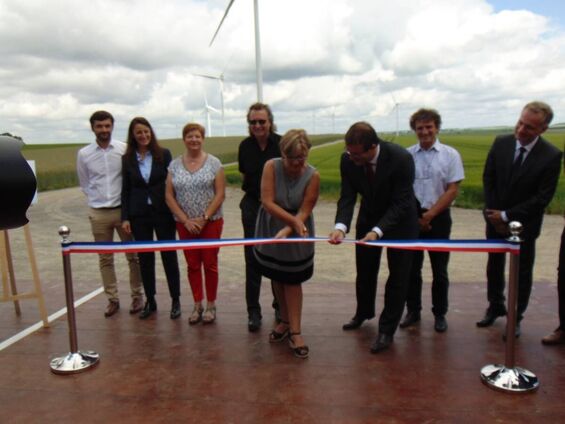 Inauguration du parc éolien de la Champagne Picarde